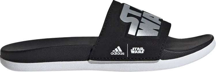 

Кроссовки Star Wars x Adilette Comfort Slide Kids 'Black Silver Metallic', синий