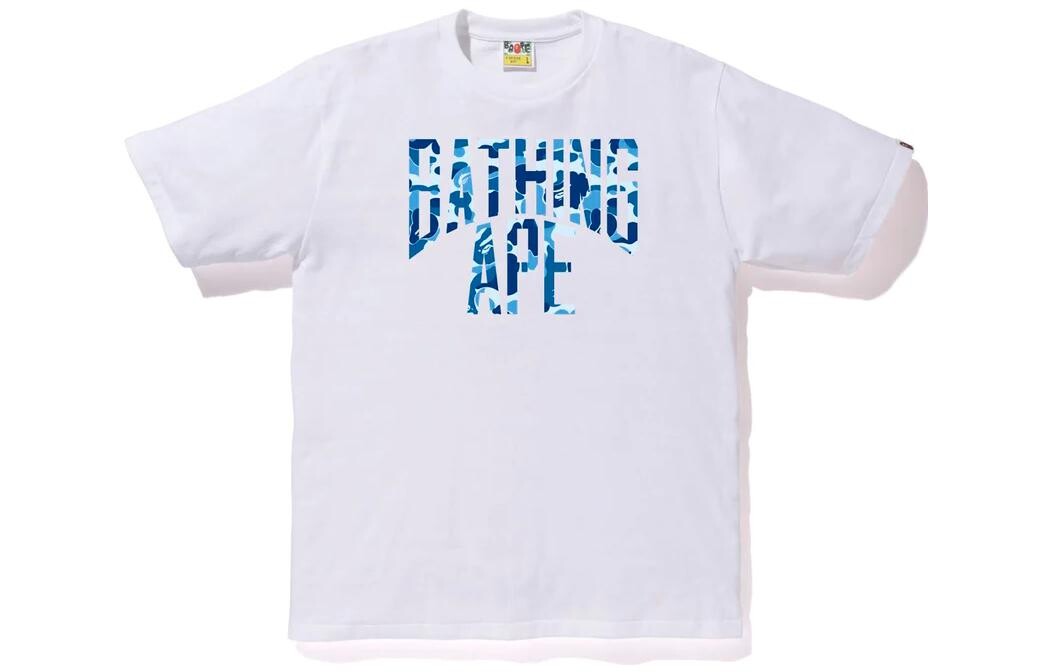 Футболка с логотипом BAPE ABC Camo NYC A Bathing Ape, черный/зеленый — фото 4