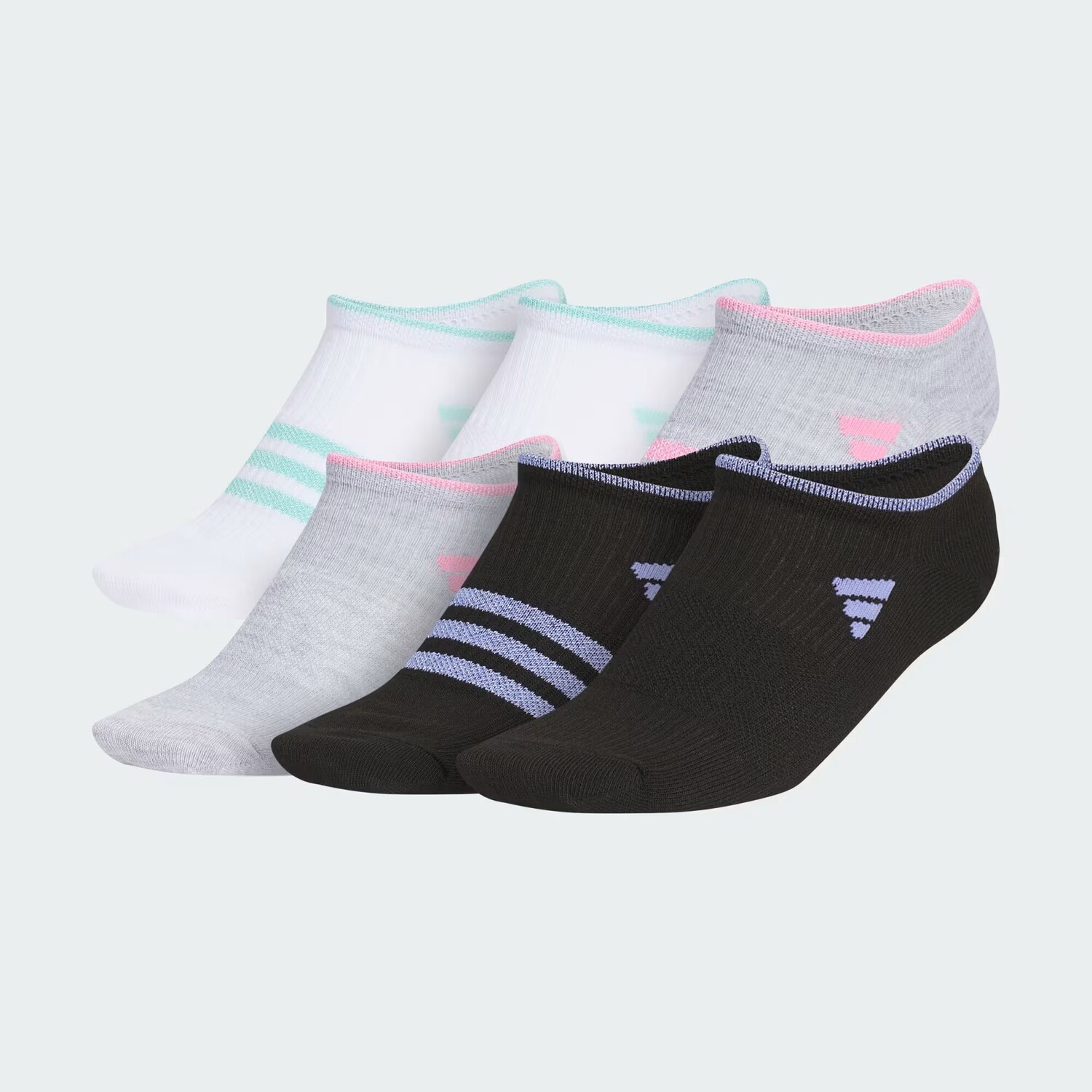 

Набор из 6 пар носков-неявок Superlite 3.0 для детей Adidas, цвет White/Energy Aqua Mel/Bliss Pink
