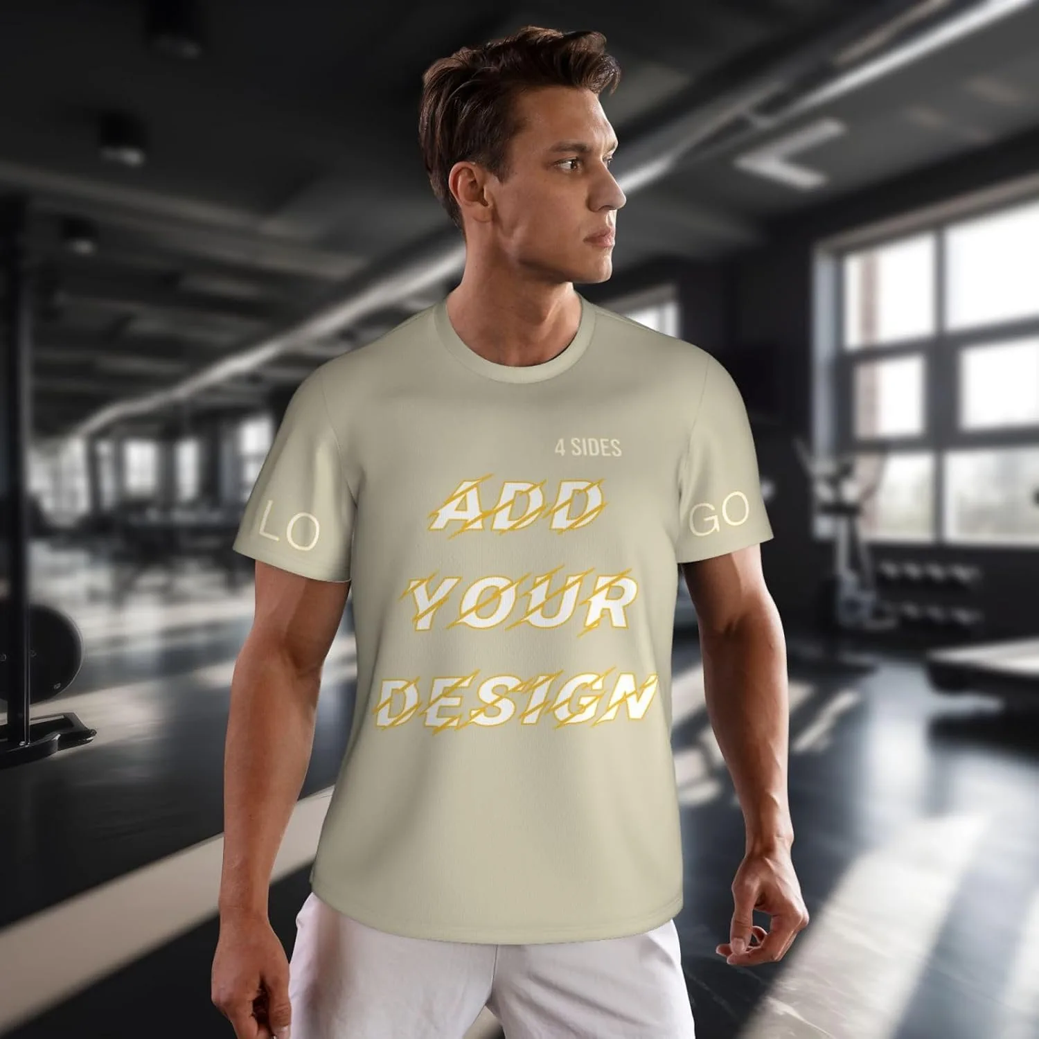 Футболка мужская Custom T Shirts с принтом на 4 сторонах — фото 2