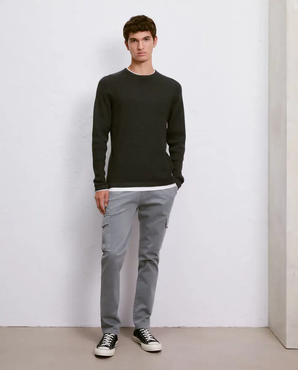 

Мужские узкие хлопковые брюки Garmnet Dye с множеством карманов Easy Wear, зеленый