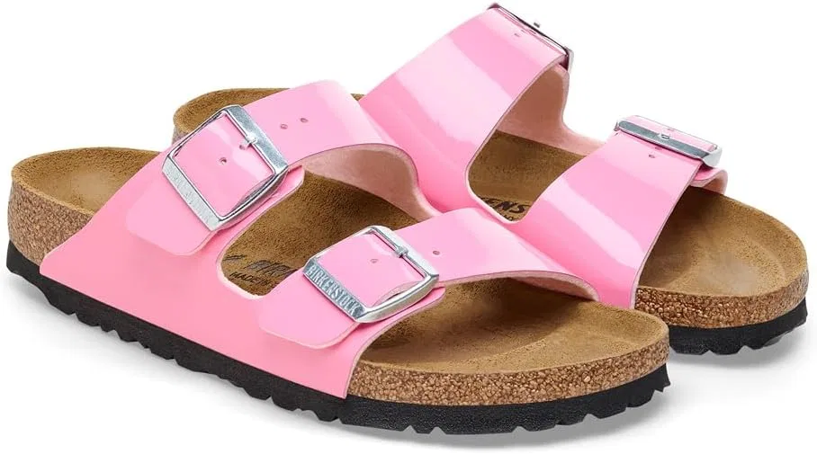 Лакированные сандалии унисекс BIRKENSTOCK Arizona BS Birko-Flor, Pink — фото 4