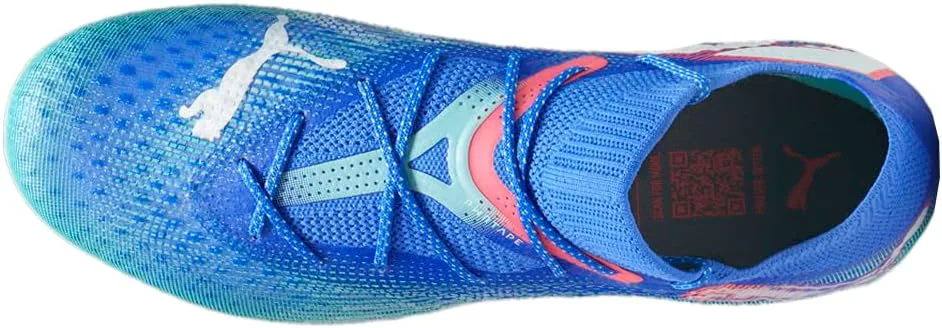 Бутсы для футбола PUMA Future 7 Ultimate для мужчин, шипованные, для твердого покрытия - синие, белый/мятный — фото 4