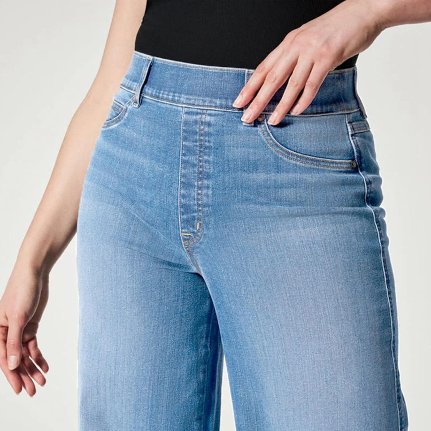 Женские джинсы High Waisted Straight Wide Leg с карманом — фото 2