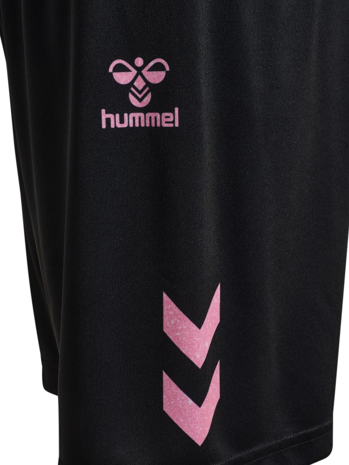 Hummel Детские шорты Hmlshimmer Multisport, цвет ЧЕРНЫЙ/СВАДЕБНАЯ РОЗА — фото 3