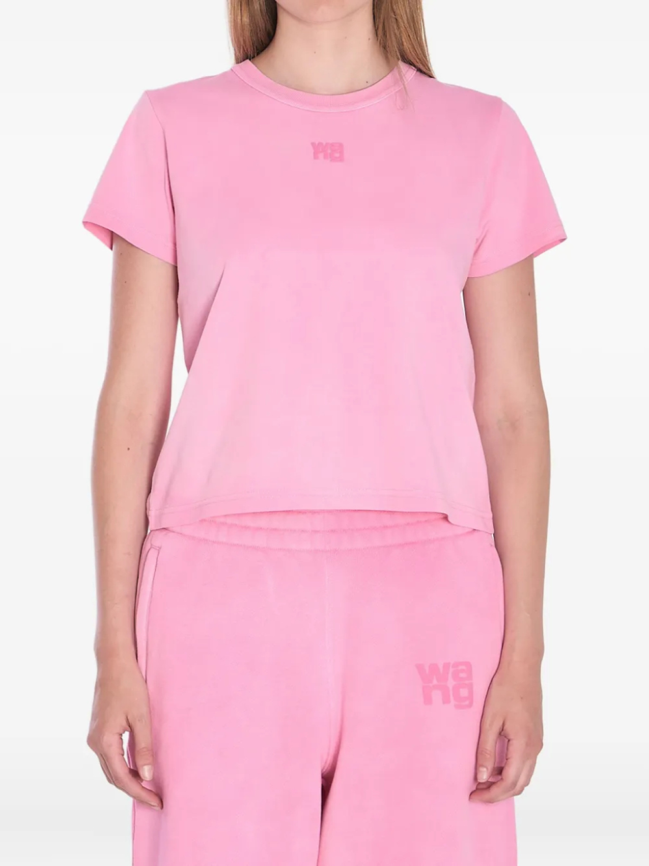 

Футболка с логотипом Alexander Wang, розовый