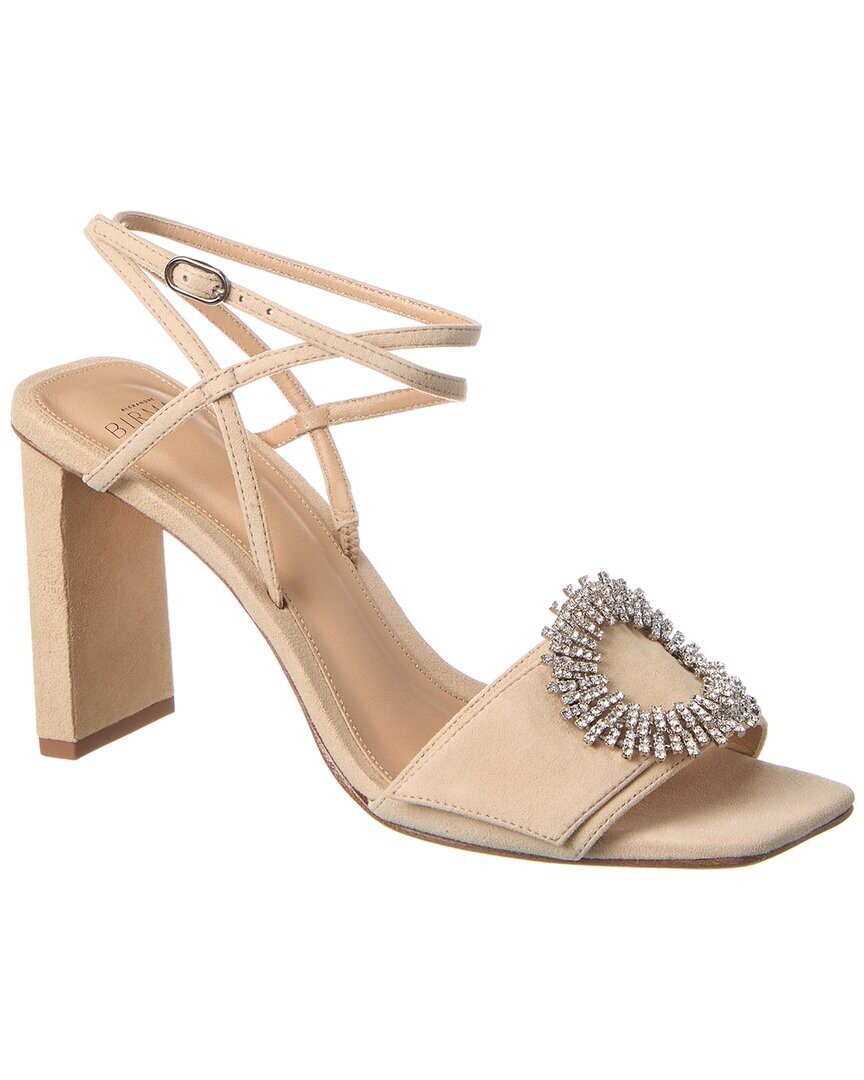 Замшевые сандалии Alexandre Birman Madelina Pillar 85, коричневый