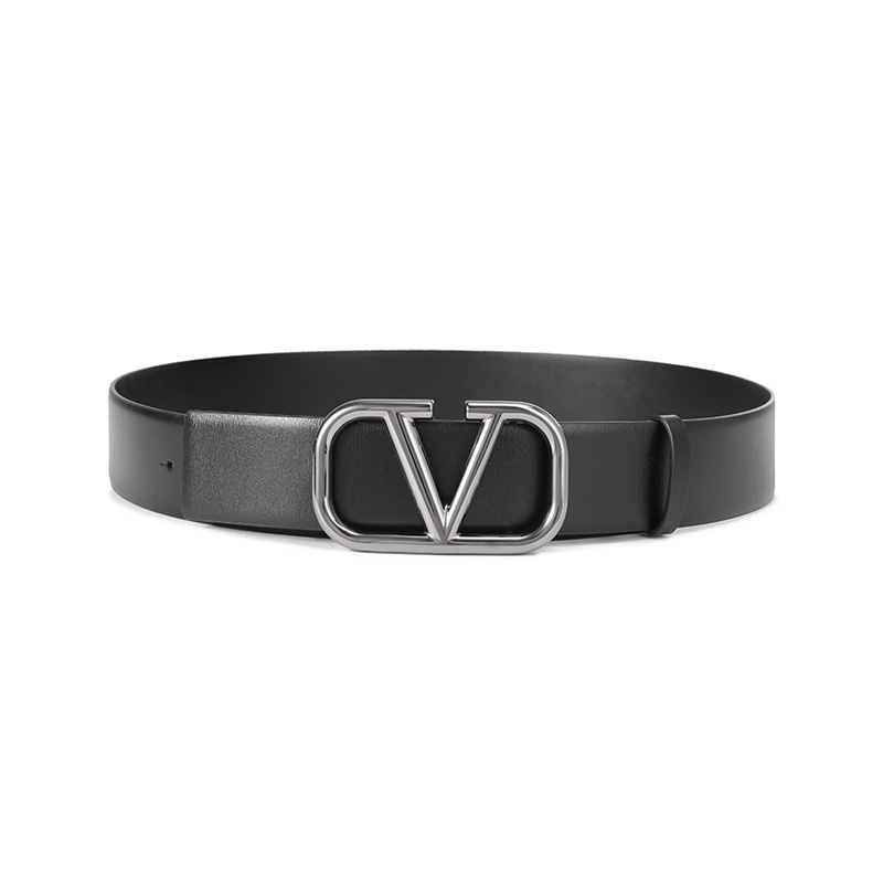 

Valentino Кожаный ремень мужской черный 4 см, Black