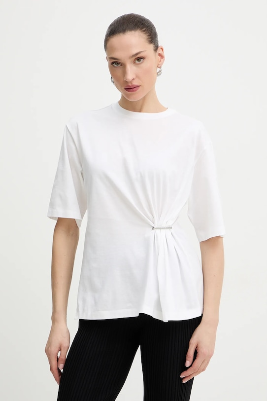 

Хлопковая футболка Twinset, бежевый