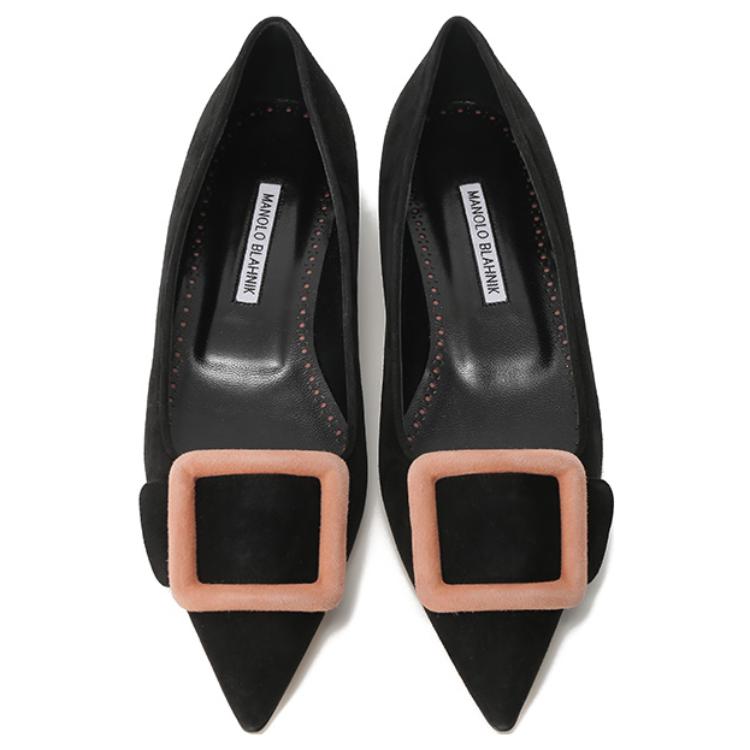 Повседневные туфли женские черные MANOLO BLAHNIK — фото 4