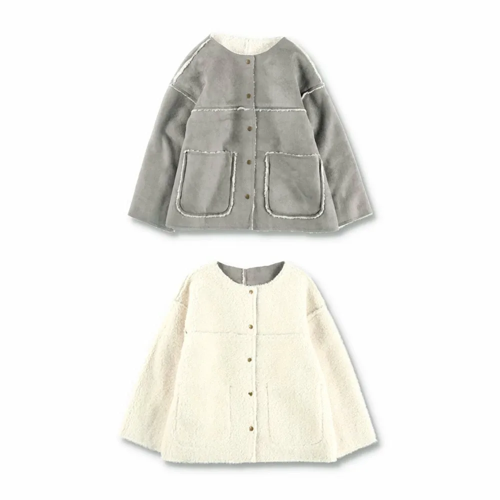 Двусторонняя куртка Boa из замши с плетением "боа" Branshes, цвет Light Gray — фото 2