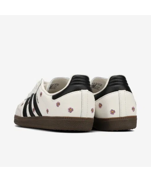 Унисекс кроссовки adidas SAMBA OG из натуральной кожи с вышивкой, белые — фото 3