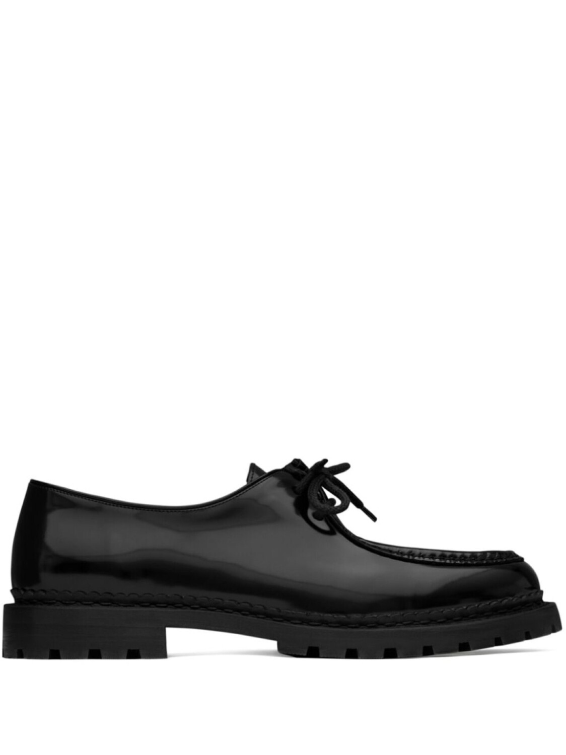 

Saint Laurent Marbeuf panelled derby shoes, черный