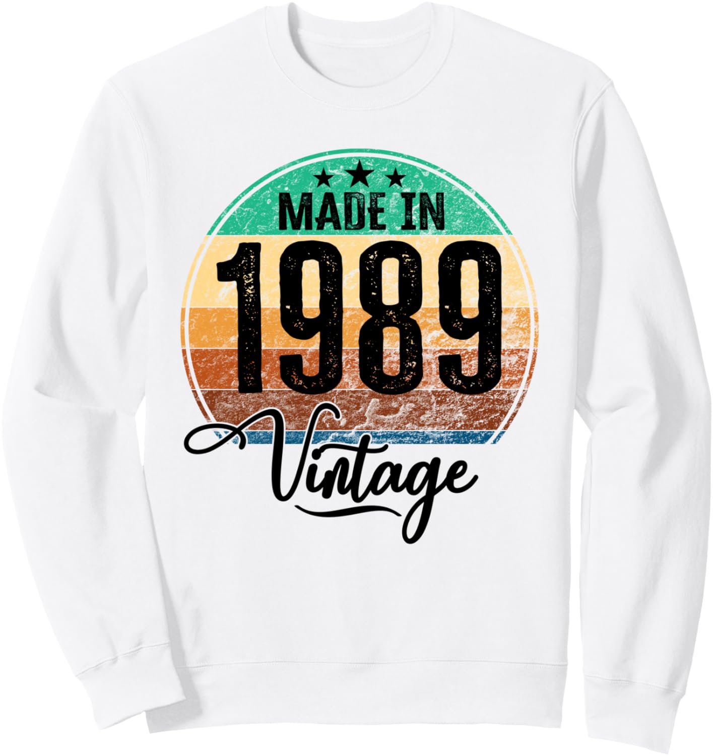 

Винтажная толстовка ко дню рождения 1989 года Kattos - Happy Birthday 1989, белый