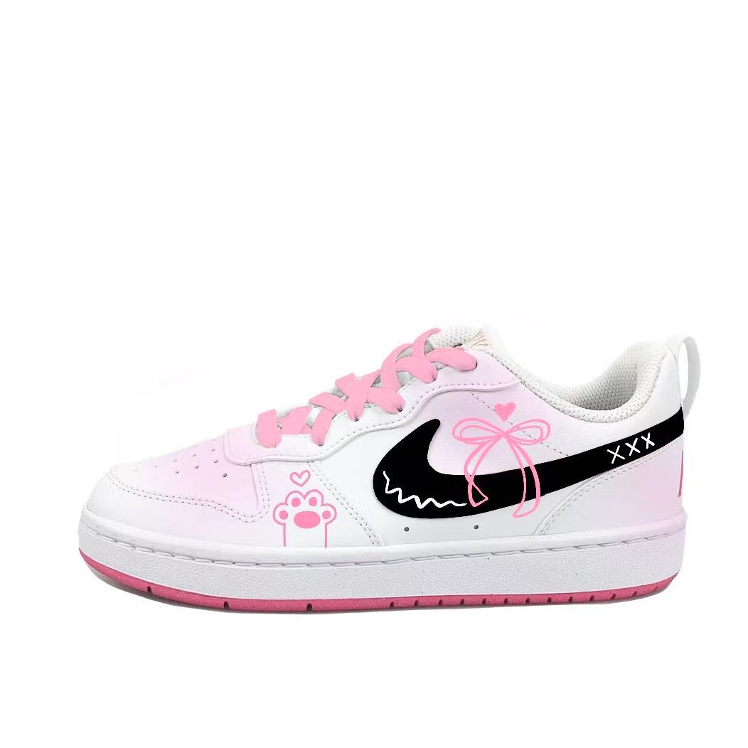 

Детские кроссовки для скейтбординга Court Borough Gothic Butterfly Love, желтые, для подростков Nike, розовый