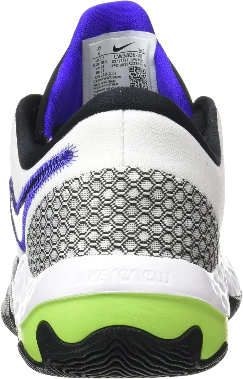 Мужские кроссовки Nike Renew Elevate II, White Black Volt Indigo Burst — фото 3