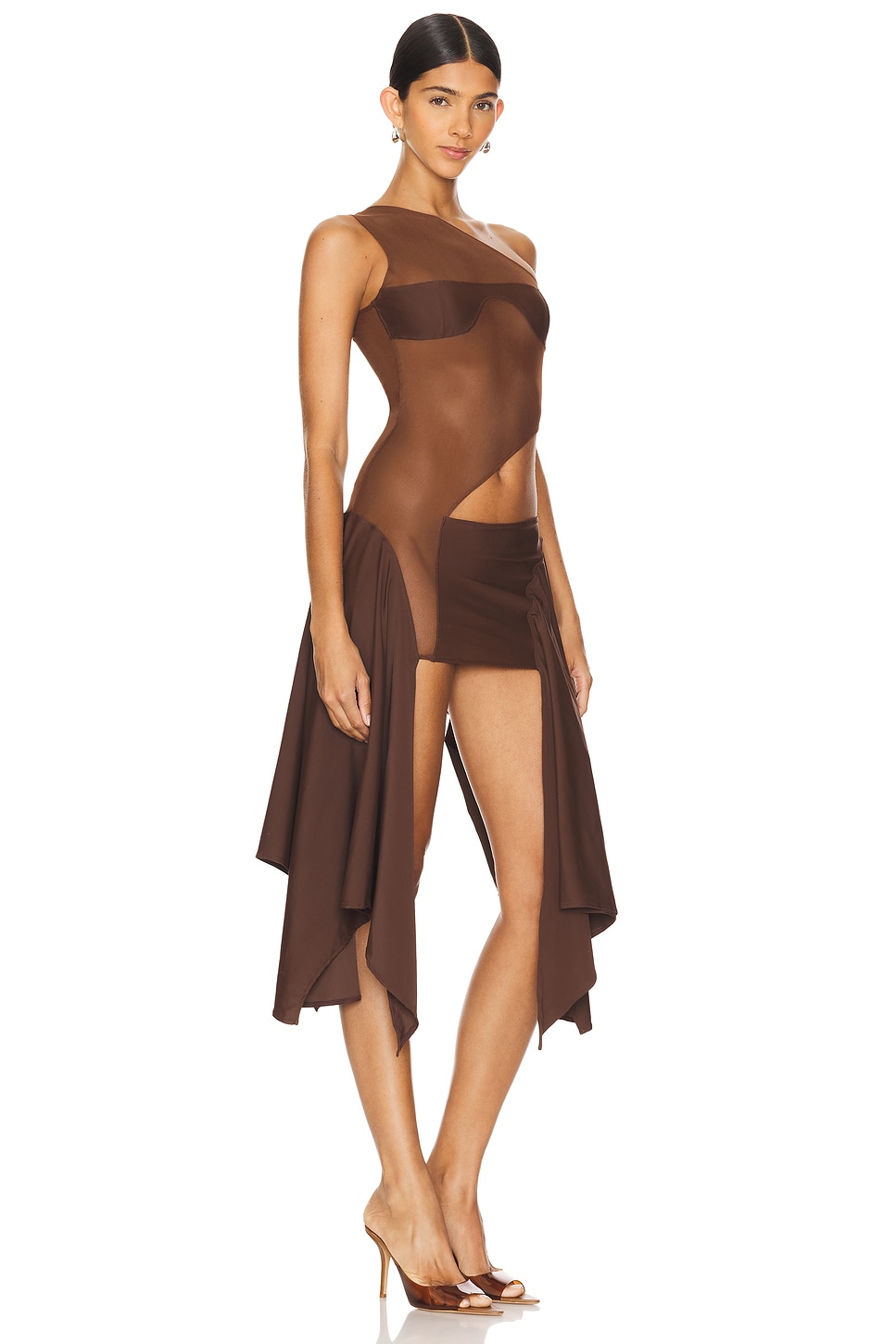 

Платье из трикотажной сетки x revolve Sketch-Y, коричневый