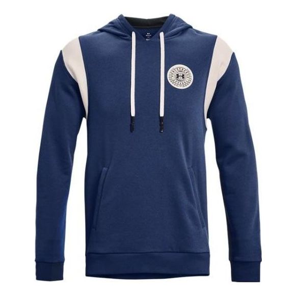 

Толстовка rival fleece alma mater hoodie 'blue white' Under Armour, синий