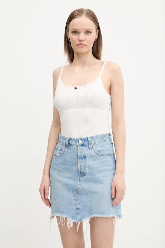 

Хлопковая майка Tommy Jeans, белый