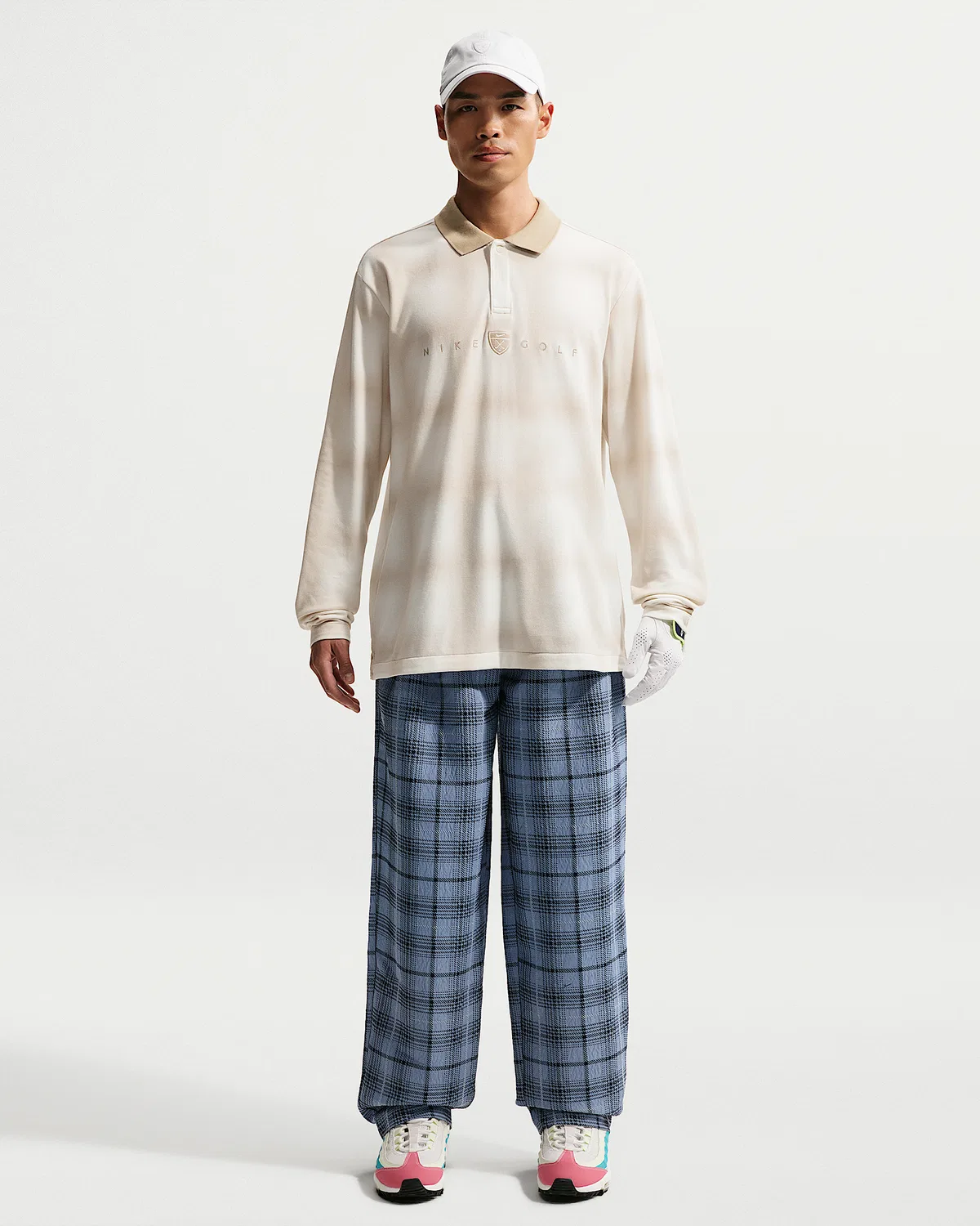 Мужское поло Nike Fairway Fresh Dri-FIT свободного кроя с длинным рукавом, Sail/Limestone — фото 4