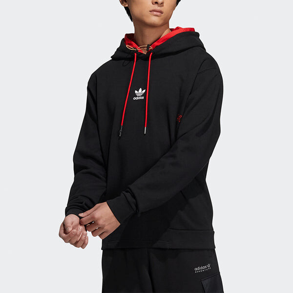 Толстовка adidas originals Unisex Logo Printing Black, черный — фото 3