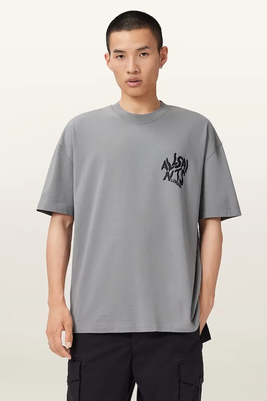 

Хлопковая футболка ORLANDO Allsaints, серый