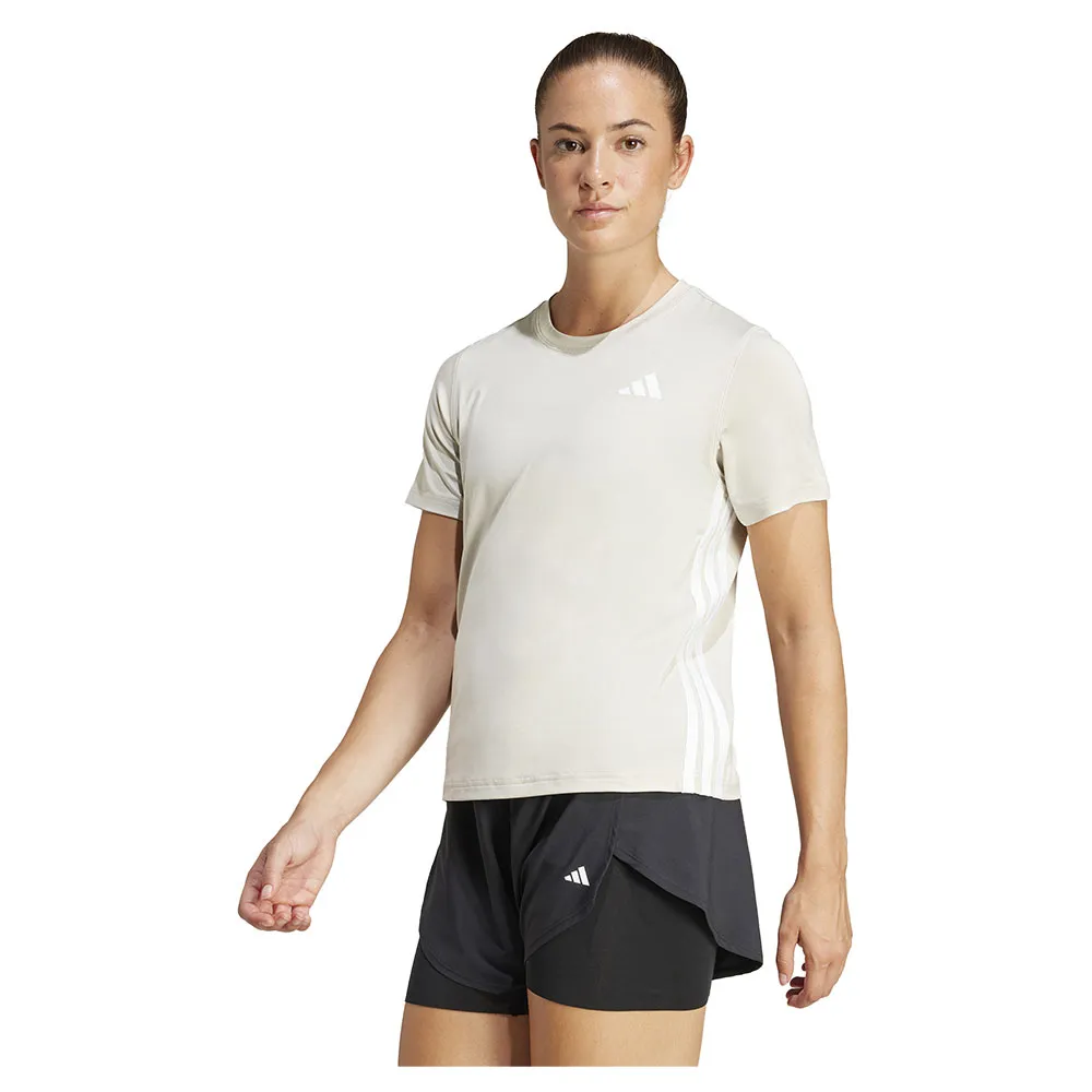 

Футболка с коротким рукавом спортивная adidas Train Essentials 3 Stripes Workout, бежевый