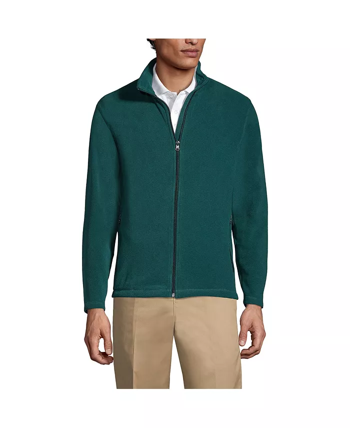 

Мужская флисовая куртка средней плотности с молнией на всю длину Lands' End, зеленый