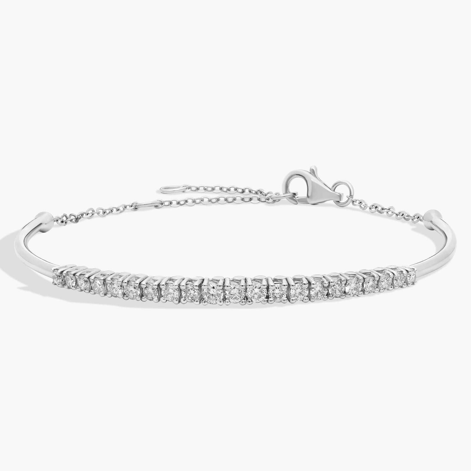 

Браслет с бриллиантами Flex Bar из 14-каратного белого золота (1/2 карата Tw) Blue Nile