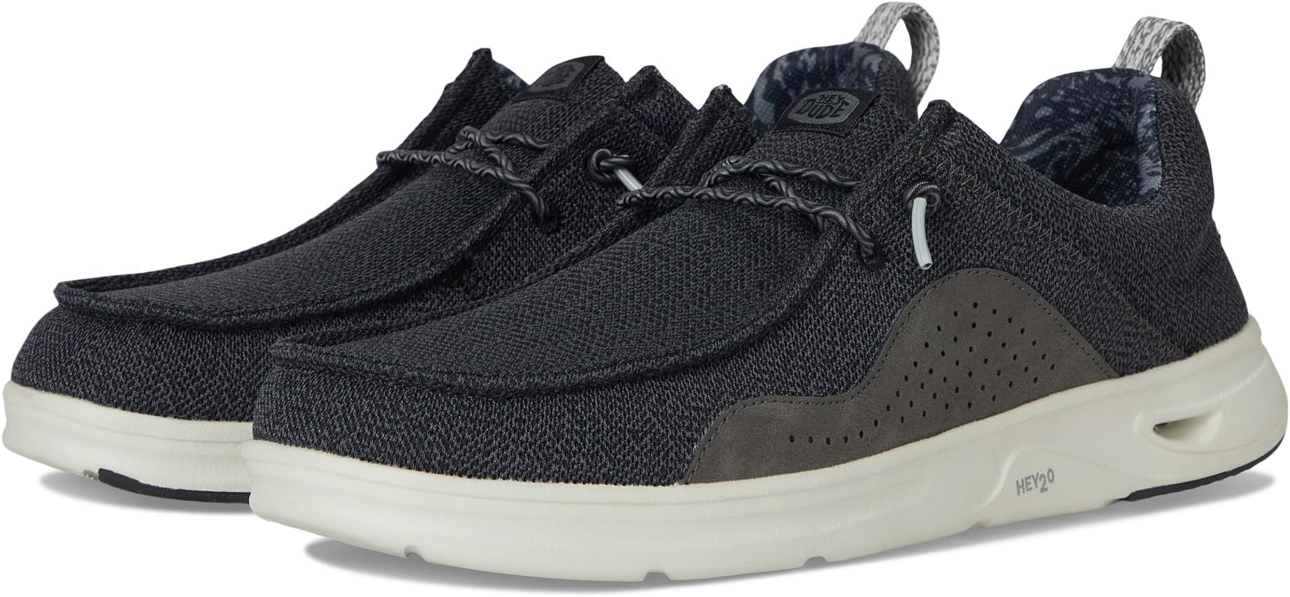 

Лоферы Hey Dude Wally Hey2O Mesh, цвет Black/Monument Grey