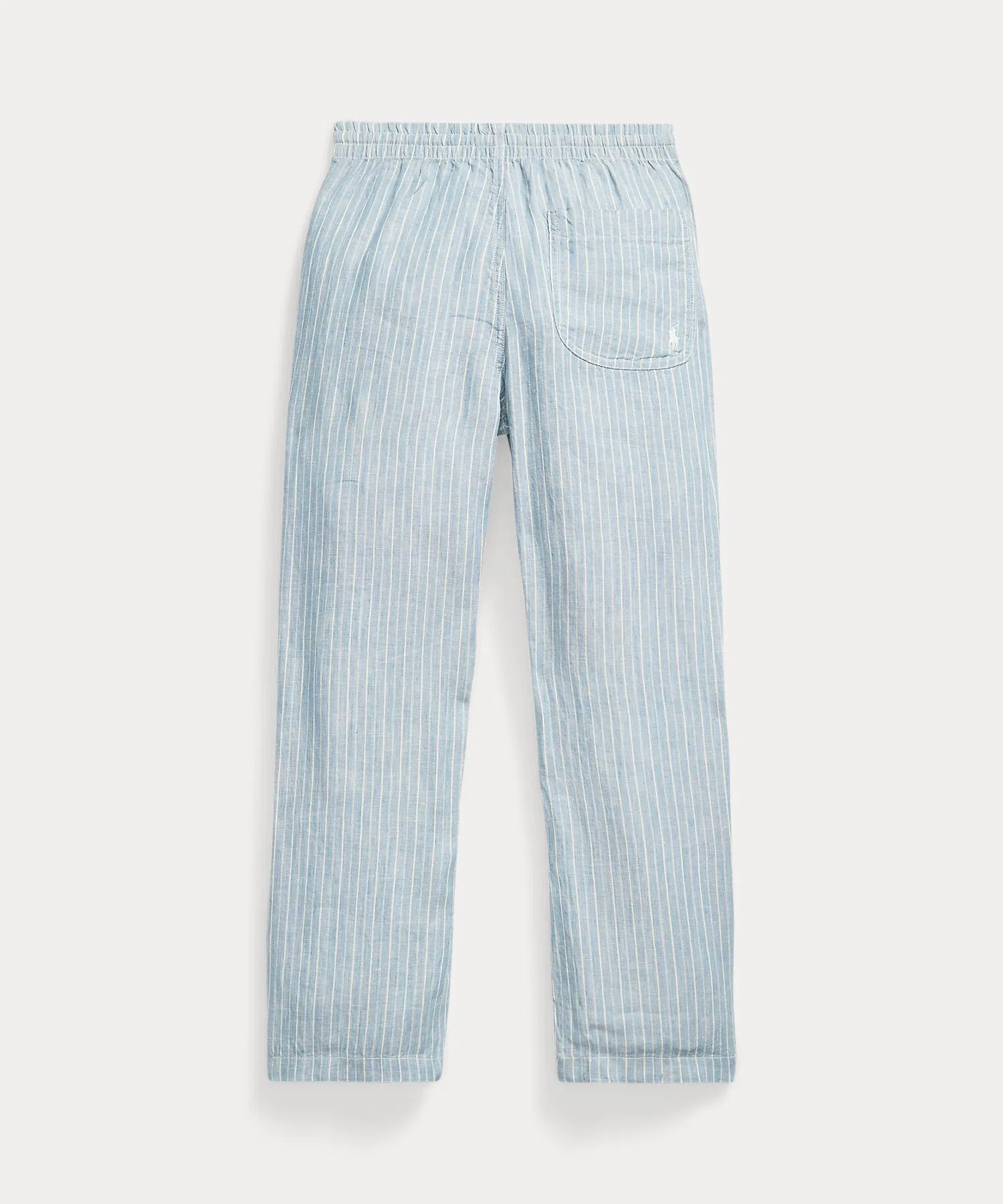 Детские льняные брюки в полоску POLO RALPH LAUREN CHILDRENSWEAR тёмно-синие — фото 2