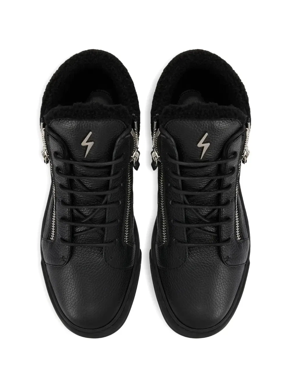 Кеды Kriss с боковыми молниями Giuseppe Zanotti, черный — фото 4