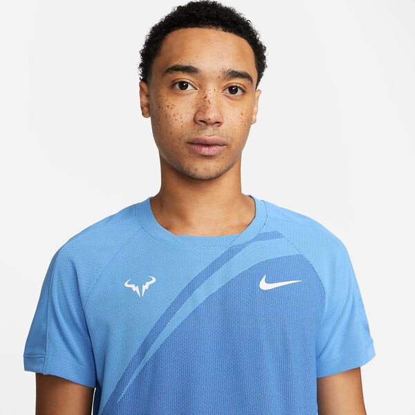 Футболка Nike Dri-Fit RAFA Short-sleeve Tennis T-Shirts 'Blue', синий — фото 2