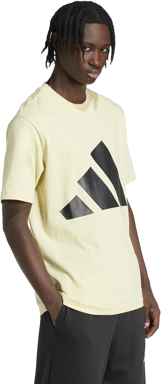 Футболка Adidas ECQ96 Essentials Single Jersey Big Logo с коротким рукавом, черный/желтый — фото 2
