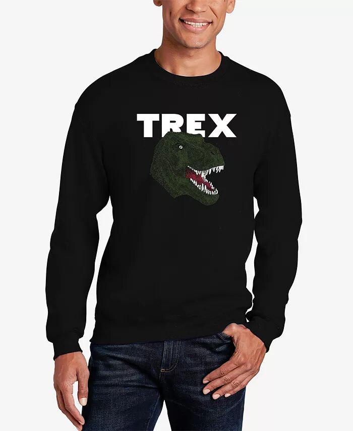 

Мужская толстовка с круглым вырезом и надписью Word Art T-Rex Head LA Pop Art, черный