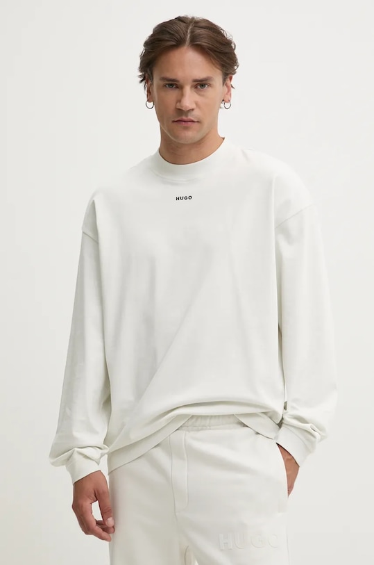 

Хлопковая водолазка Hugo, бежевый