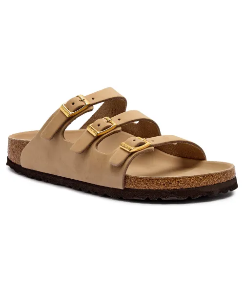Флоридские кожаные тапочки lenb Birkenstock, бежевый