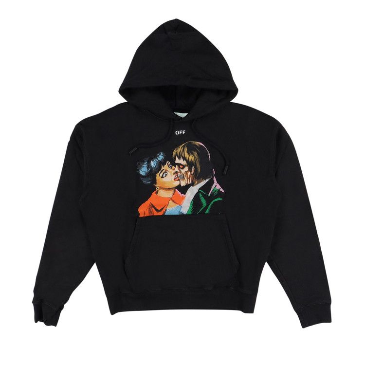 

Худи Off-White Kiss Graphic Print Hoodie, Black