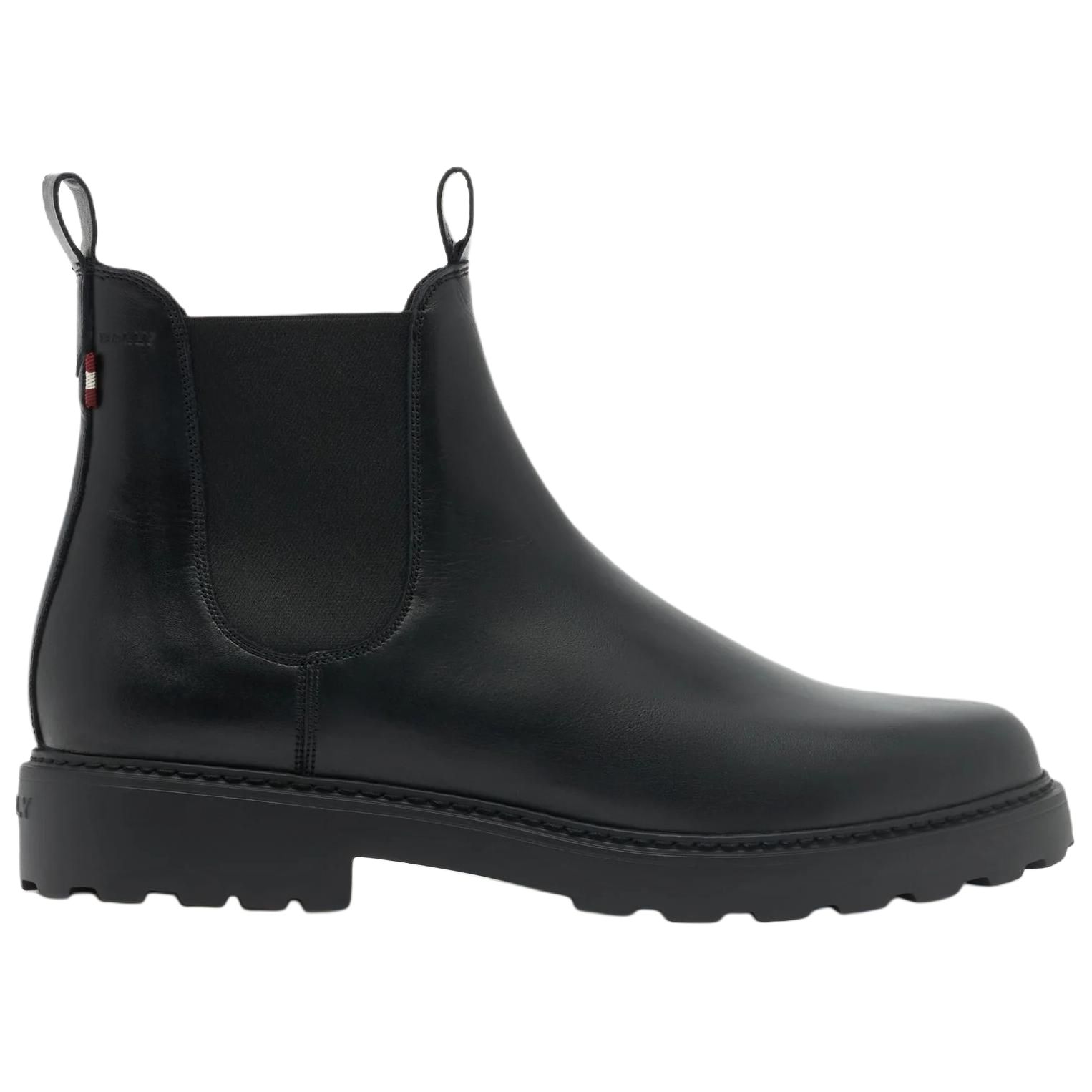 Bally Мужские короткие ботинки челси Gusto из телячьей кожи, черный — фото 3