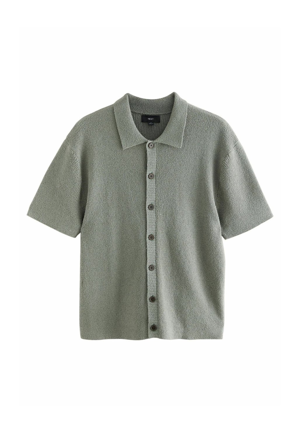 

Рубашка REGULAR FIT-BOUCLÉ BUTTON THROUGH Next, зеленый