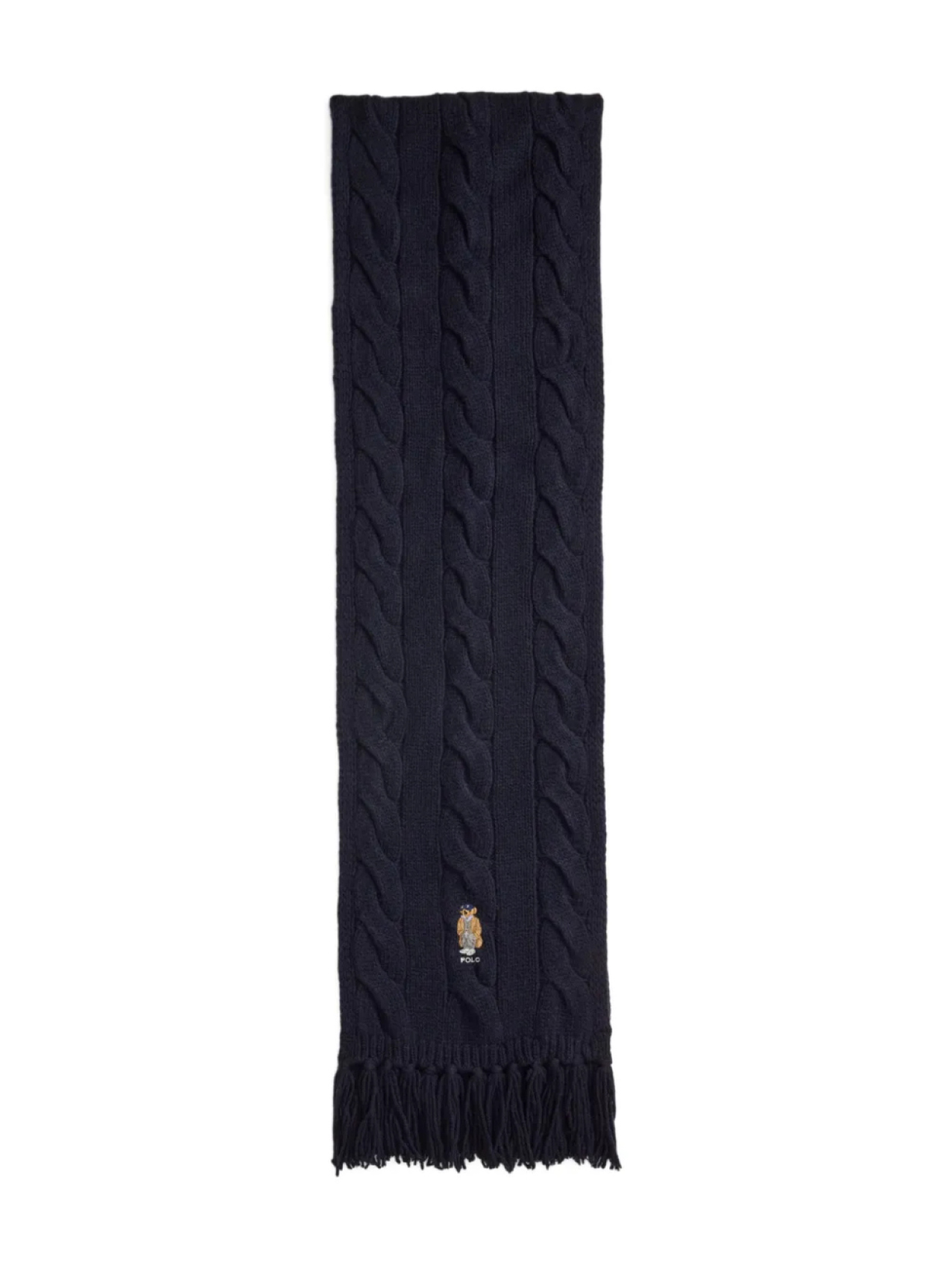 

Polo Ralph Lauren шарф фактурной вязки с вышивкой, синий