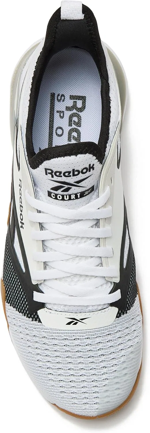 Кроссовки для кортовых видов спорта Reebok Nano Court, White/Black/Grey 1 — фото 4