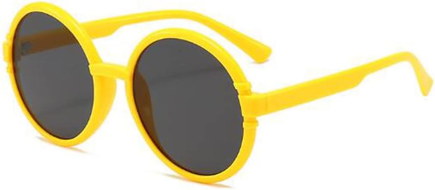 

Круглые солнцезащитные очки в крупной оправе, ретро-цвета, защита от УФ-излучения, солнцезащитные очки для женщин и мужчин star shop, Yellow White Frame Black Grey Flakes