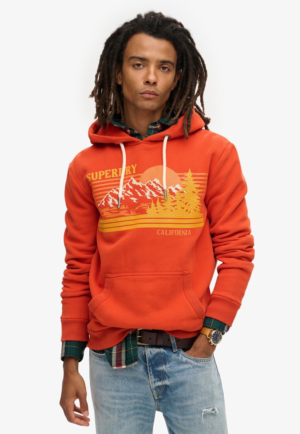 Толстовка с капюшоном OUTDOOR GRAPHIC STRIPE Superdry, оранжевый — фото 3