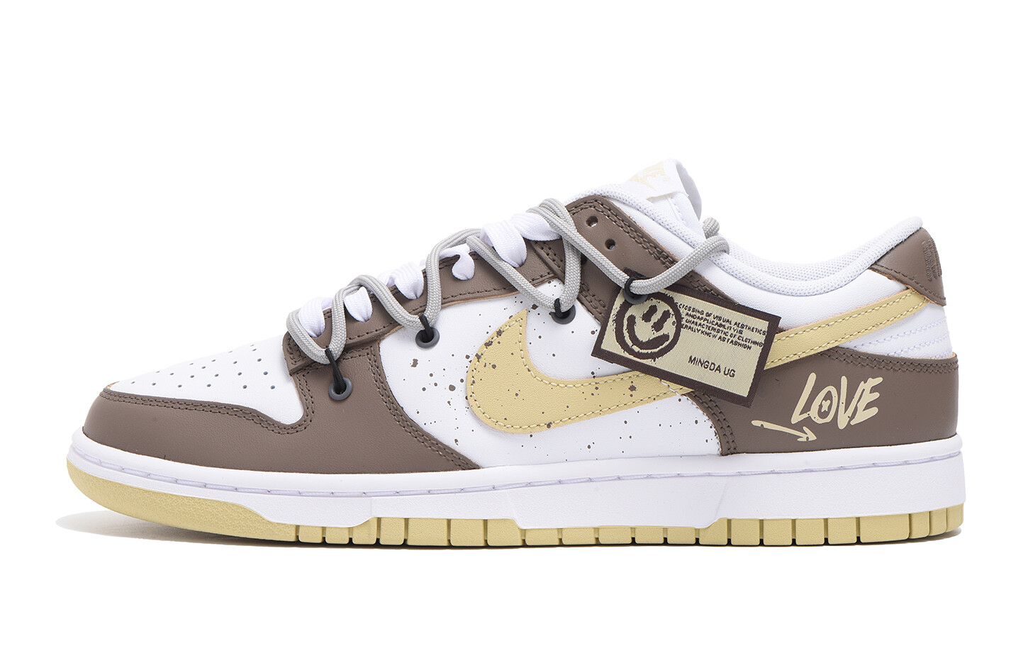 

Кроссовки Nike Dunk Skateboard Shoes Men Low-Top White Brown