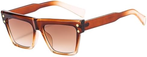 

Квадратные солнцезащитные очки 2026 для женщин и мужчин, зеленые, винтажные, розовые, с защитой от УФ-излучения UV400, мужские и женские, с леопардовым принтом MTZJH, Tea