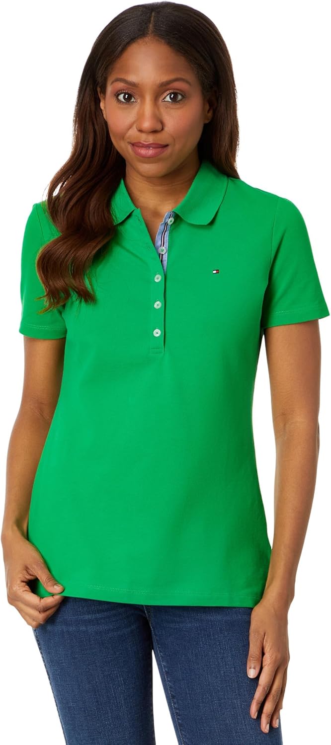 

Женское однотонное поло с коротким рукавом Tommy Hilfiger, Fern