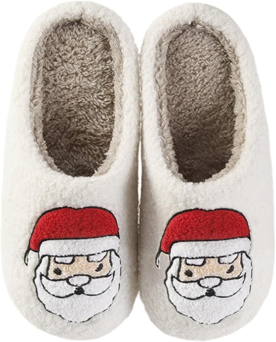 

Рождественские тапочки AISILLI для женщин и мужчин, милые мультяшные зимние плюшевые меховые забавные тапочки, удобные и теплые домашние тапки, Christmas/6