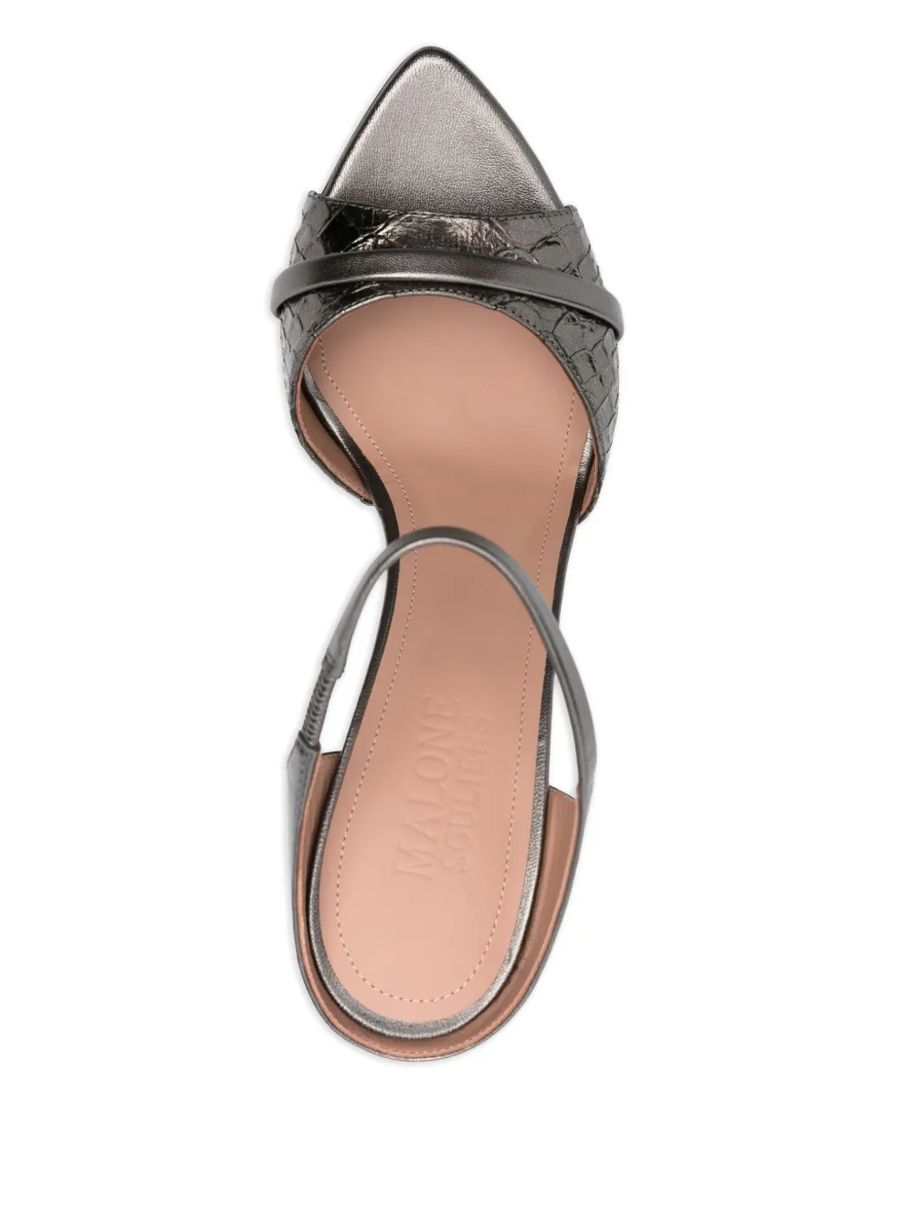 Босоножки Yuna 95 с ремешком на щиколотке Malone Souliers, серый — фото 4