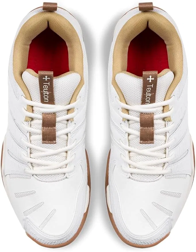 Кроссовки Teuton Sports ST2 Unisex для всех типов кортов: легкие, дышащие кроссовки для тенниса, сквоша, пиклбола и других видов спорта - размеры 37-48 EUR, Off-White — фото 3